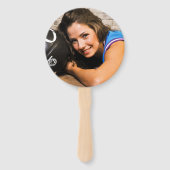 赤と青の卒業祝い写真 ハンドファン (裏面)