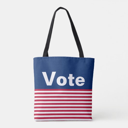 赤と青の各の選ストライプ択 トートバッグ (裏面)