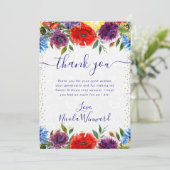 赤と青の夏の花Sweet 16 サンキューカード (スタンド正面)