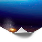 赤と青の宇宙スパイラル ポスター (コーナー)