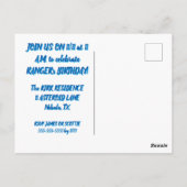 赤と青の宇宙スパイラル ポストカード (裏面)