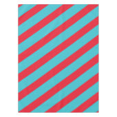 赤と青の対角のストライプテーブルクロス テーブルクロス (正面)