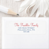 赤と青の差出人住所ラベル ラベル (インサイチュ)