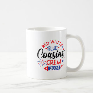 赤と青の従兄弟クルー7月4日 コーヒーマグカップ