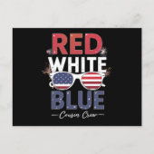 赤と青の従兄弟クルー7月4日 ポストカード (正面)