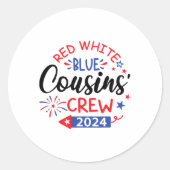 赤と青の従兄弟クルー7月4日 ラウンドシール (正面)