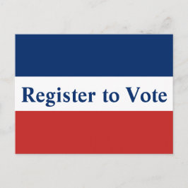赤と青の投票に登録ストライプ ポストカード