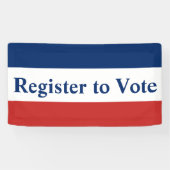 赤と青の投票に登録ストライプ 横断幕 (横)
