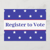 赤と青の投票に登録 ポストカード (正面)
