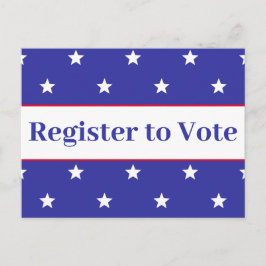 赤と青の投票に登録 ポストカード