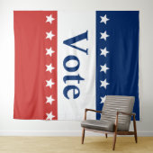赤と青の投票(星付き) タペストリー (インサイチュ(横))