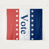 赤と青の投票(星付き) タペストリー (正面(横))