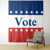 赤と青の投票(星付き) タペストリー (インサイチュ)