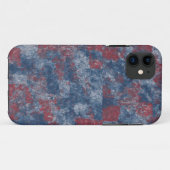 赤と青の抽象芸術テクスチャiPhone 11ケース Case-Mate iPhoneケース (裏面(横))