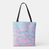 赤と青の抽象芸術絵画 トートバッグ (裏面)