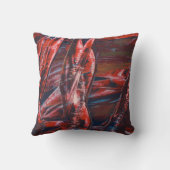 赤と青の抽象芸術 クッション (裏面)