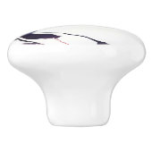 赤と青の抽象芸術 セラミックノブ (側面)