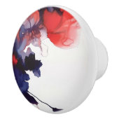 赤と青の抽象芸術 セラミックノブ (右)