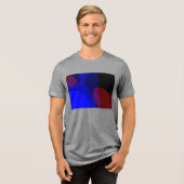 赤と青の抽象芸術 601 トライブレンドTシャツ (正面全面)