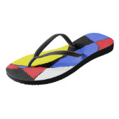 赤と青の抽象 ビーチサンダル (アングル)