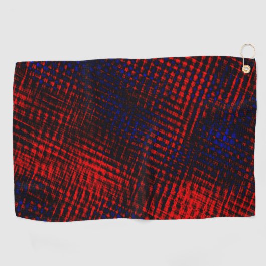 赤と青の擦り傷が付いた。 ゴルフタオル (横)