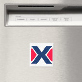赤と青の文字Xモノグラム マグネット (インサイチュ (食洗機))