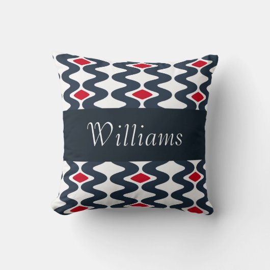 赤と青の旋回枕 クッション (正面)