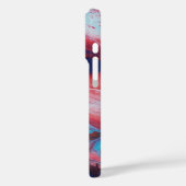 赤と青の旋回絵を描-抽象芸術流体パターン Case-Mate iPhoneケース (裏面 / 左)