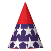 赤と青の星とストライプ7月4日 パーティーハット (裏面)