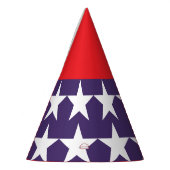 赤と青の星とストライプ7月4日 パーティーハット (左)