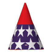 赤と青の星とストライプ7月4日 パーティーハット (右)