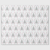 赤と青の星を持つ愛国的な木 ラッピングペーパー (フラット)