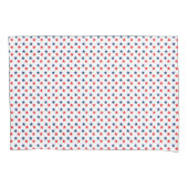 赤と青の星ピローケースセット 枕カバー (正面左)