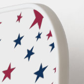 赤と青の星モノグラムと名前 ピックルボールラケット (左詳細)