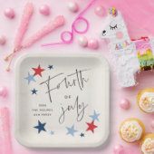 赤と青の星7月4日のパーティー ペーパープレート (パーティー)