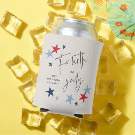 赤と青の星7月4日のパーティー 缶クーラー