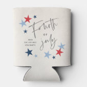 赤と青の星7月4日のパーティー 缶クーラー (裏面)