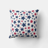 赤と青の星 – アメリカ国旗のパターン クッション (裏面)
