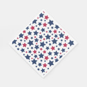 赤と青の星 – アメリカ国旗のパターン スタンダードランチョンナプキン (角)