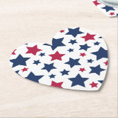 赤と青の星 – アメリカ国旗のパターン ペーパーコースター (アングル)