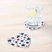 赤と青の星 – アメリカ国旗のパターン ペーパーコースター (インサイチュ)