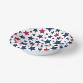 赤と青の星 – アメリカ国旗のパターン ペーパーボウル (傾斜あり)