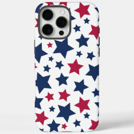 赤と青の星 – アメリカ国旗のパターン iPhone 16 PRO MAXケース