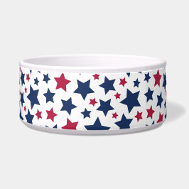 赤と青の星 - アメリカ国旗パターン ボウル