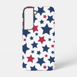 赤と青の星 - アメリカ国旗パターン iPhone 16ケース