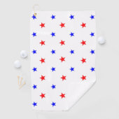 赤と青の星 – 星空のパターン ゴルフタオル (インサイチュ)