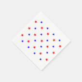 赤と青の星 – 星空のパターン スタンダードカクテルナプキン (角)