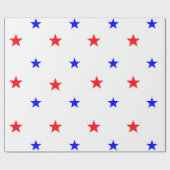 赤と青の星 – 星空のパターン ラッピングペーパー (フラット)