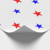 赤と青の星 – 星空のパターン ラッピングペーパー (角)