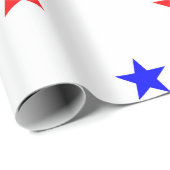 赤と青の星 – 星空のパターン ラッピングペーパー (ロールコーナー)